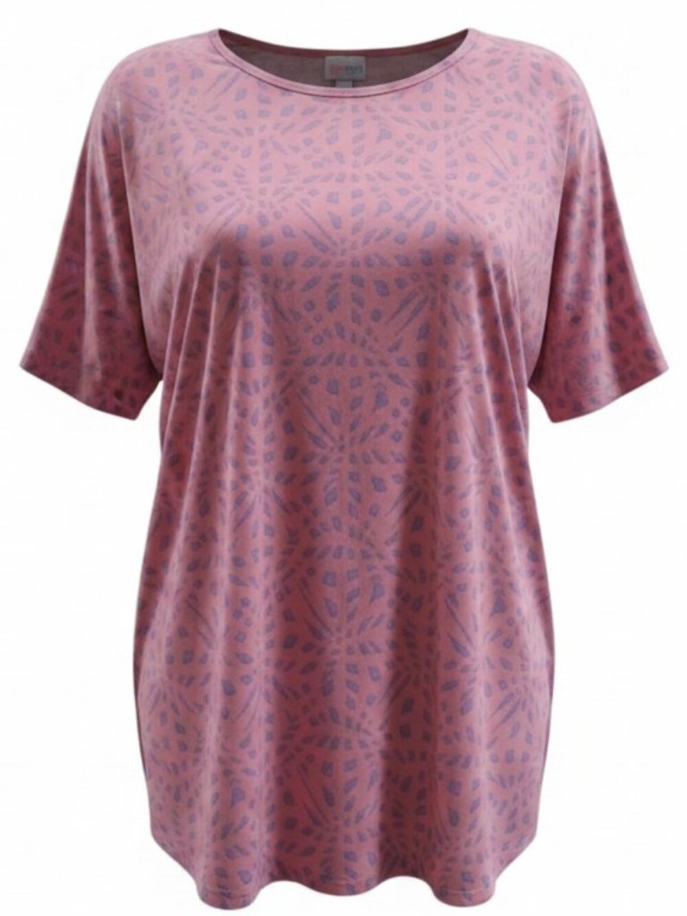 LuLaRoe T-shirt Pink High Low Scoop Neck Short Sleeve Womens Size 2Xl  #019